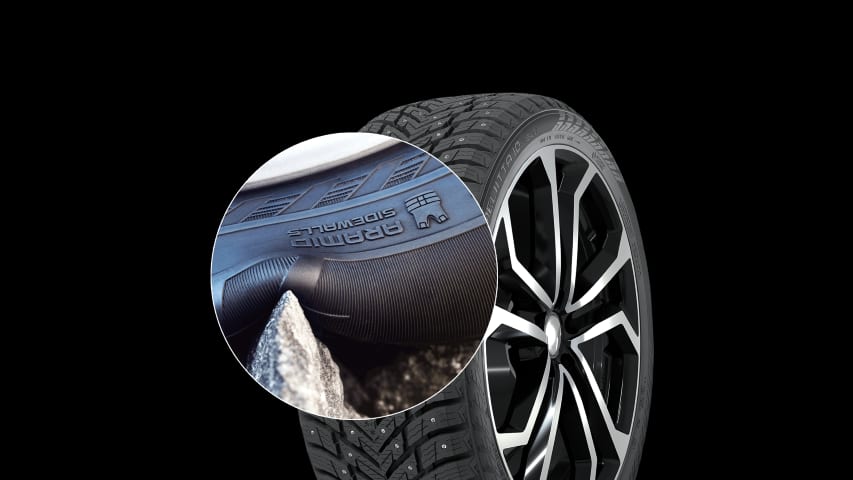 Aramid sidewall reinforcement in the Nokian Hakkapeliitta R5 SUV