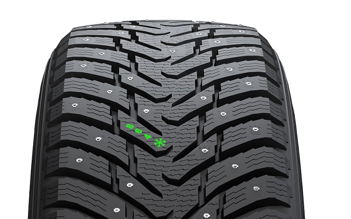 Mynstursdýpt Nokian vetrardekkja