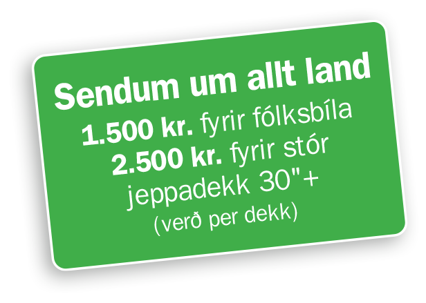 Sendum um allt land